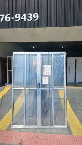 Porta de vidro de correr 2 metros - PREÇO DE FÁBRICA