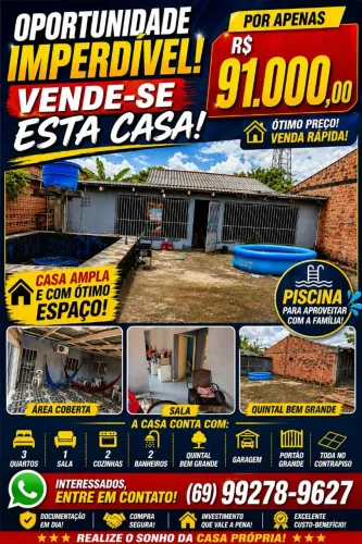 Vendo casa bairro Marcos freire 3 quartos ,2 banheiro ,piscina.