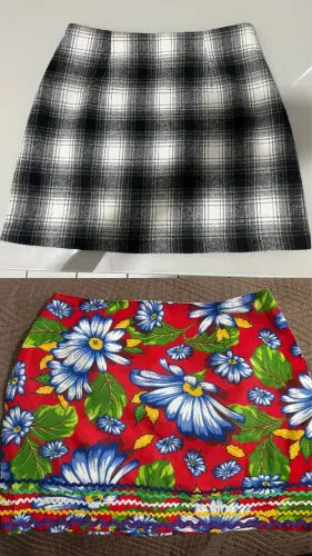 Vestido, saia , blusa xadrez