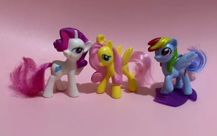 My Little Pony Fluttershy, Rarity e Rainbow Dash - Coleção Mc Donalds