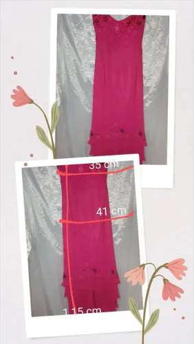 Vestido de festa longuinete tamanho 38 com echarpe de 2,28 cm