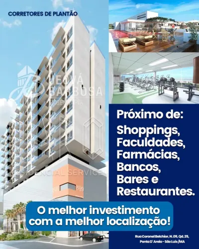 075 Invista em Flat com serviços de hotelaria 38m² no Renascença - São Luís - MA