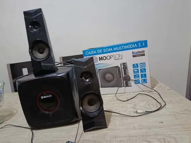 caixa de som multimidia 2.1 PC, Bluetooth.