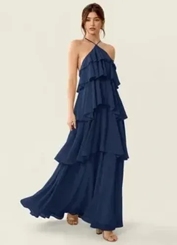 Vestido Vestido De Praia Com Babados (azazie)