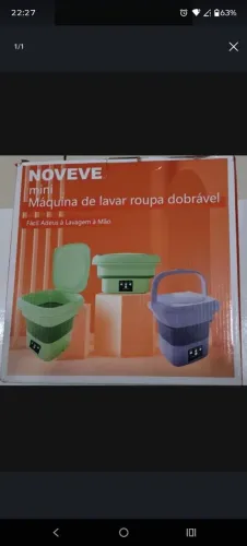 Mini Máquina de lavar roupa cor rosa 