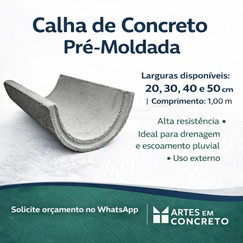 CANALETAS EM CONCRETO 