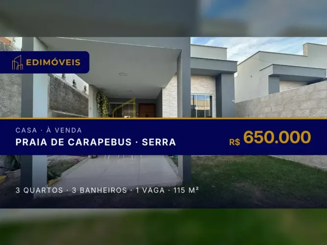 Oportunidade na Praia de Carapebus: Casa 3 quartos com ótimo acabamento