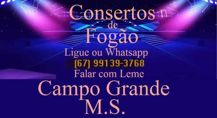 Consertos de fogão ligue ou WhatsApp * falar com leme. 