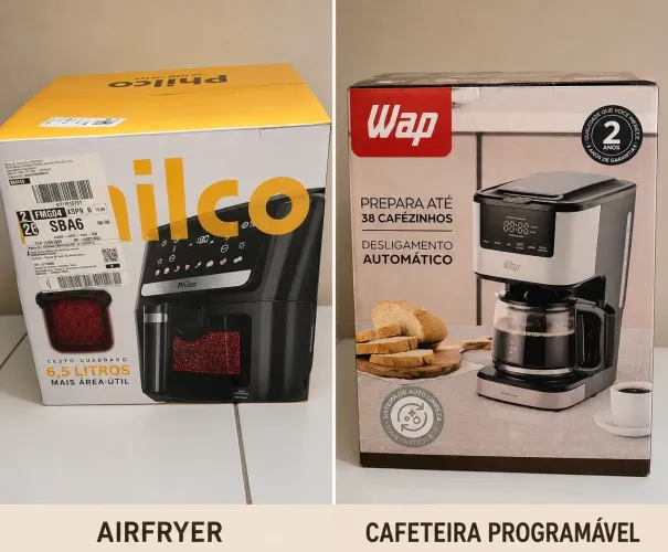 Airfryer e cafeteira programável- lacrado