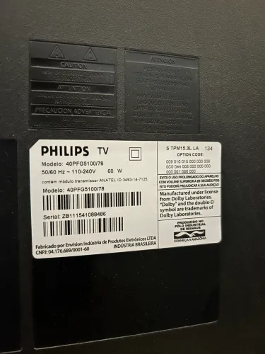 TV Philips 40? 40PFG5100/78, não Smart