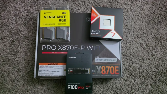 Kit Upgrade 9850x3d + M.2 1TB + RTX 5070ti Gaming Trio