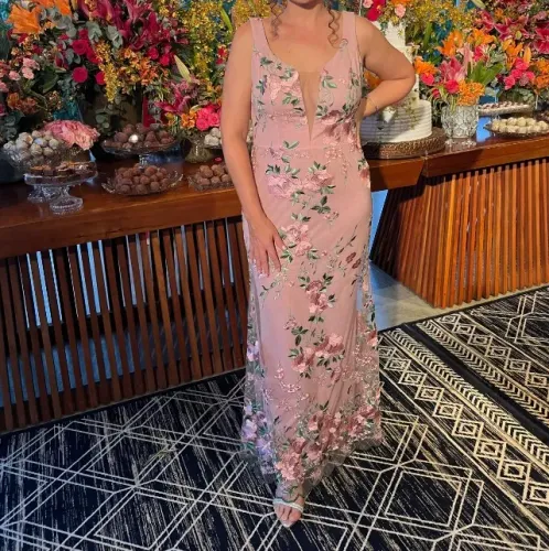 VESTIDO DE FESTA LONGO - USADO 1X - R$250