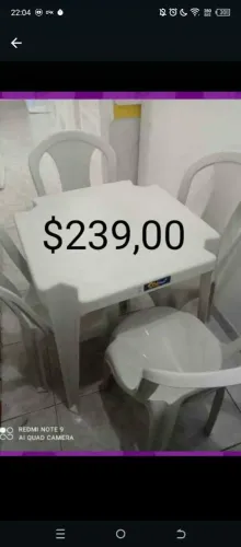 Jogo de mesa plástica nova