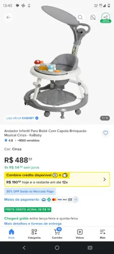 Andador infantil menina Premium musical