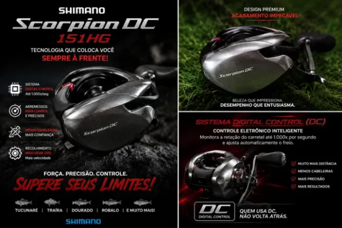 ? SHIMANO SCORPION DC 151HG - TECNOLOGIA JAPONESA QUE ARREMESSA SOZINHA! ?