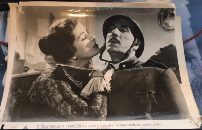 3 Fotos Antigas Original - O Juiz Dirige a Comédia - Sophia Loren - Alberto Sordi - 1953