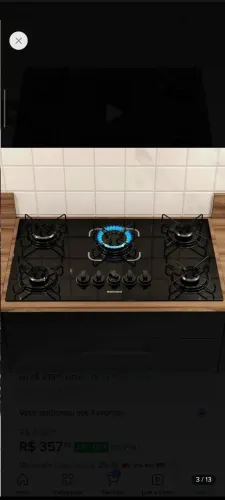 Cooktop 5 bocas novo