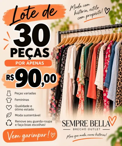 Lote de roupas feminina para brechó 