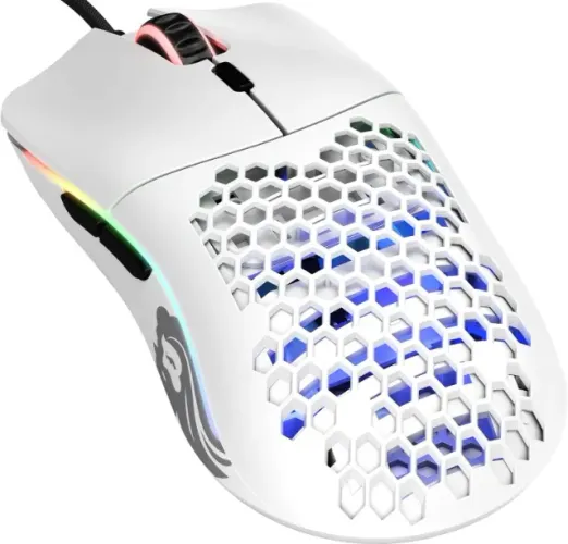 Glorious Gaming Mouse - Modelo O Matte White 67 g Superlight Honeycomb USB Gaming Mouse