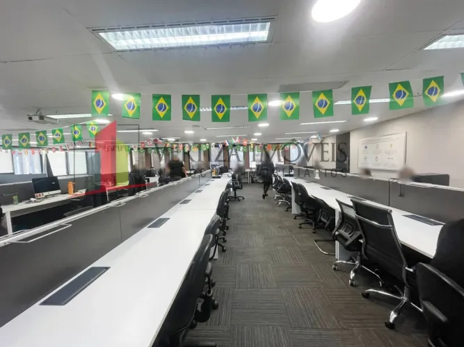 Sala comercial MOBILIADO para locação com 412m² no Brooklin
