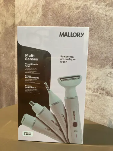 depilador feminino Mallory Multi Senses 4 em 1 com acessórios para corpo, rosto e nariz