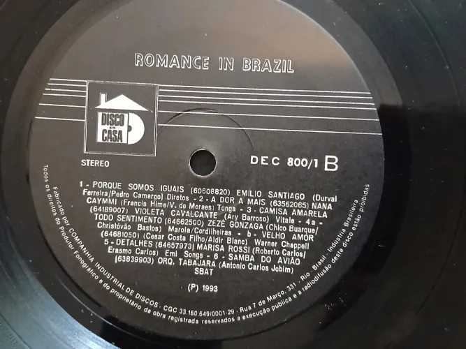 Vinil - Romance in Brasil