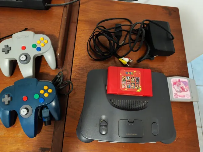 Nintendo 64 + everdriver e 2 controles