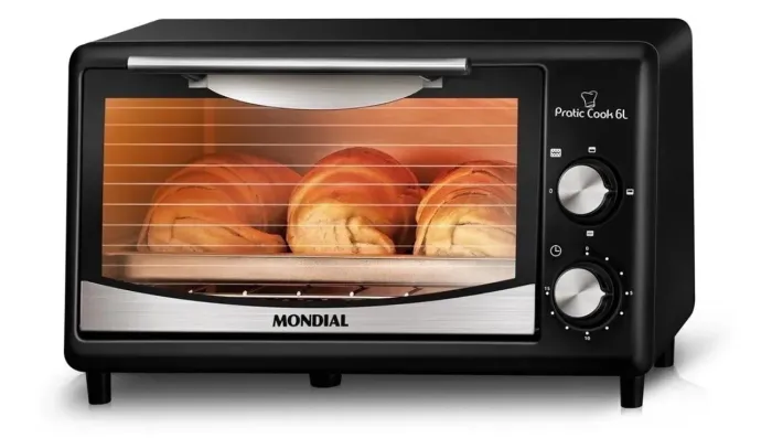 Forno Elétrico Pratic Cook 6 Litros Com Timer Fr-09 Mondial 220v Preto lacrado novo.