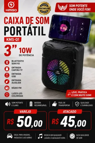 Caixa de Som Portátil 3"