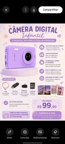 Câmera infantil