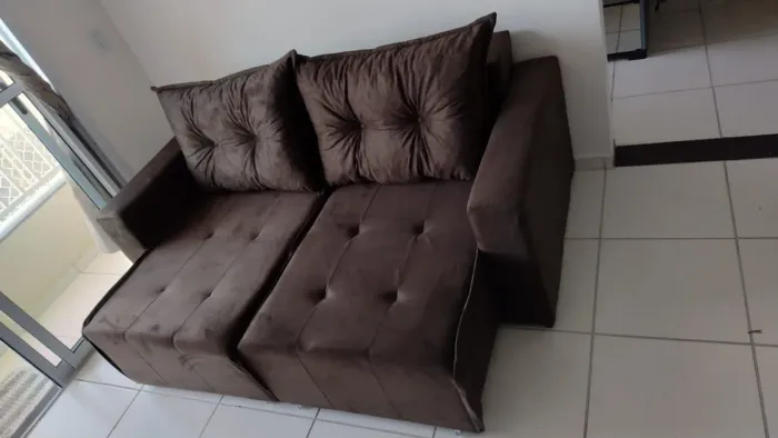 Sofá retrátil Texas ótimo para apartamento, de fábrica(PASSE O CEP)