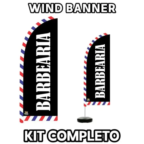 Bandeira baner completa para barbearia 
