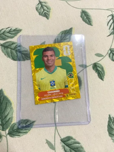 Figurinha Gold Crumple Casemiro Original Panini America