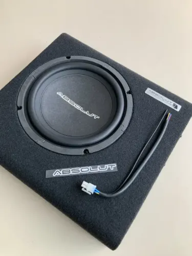 Caixa de Som Amplificada Automotiva Mini Slim Subwoofer 8" Absolut
