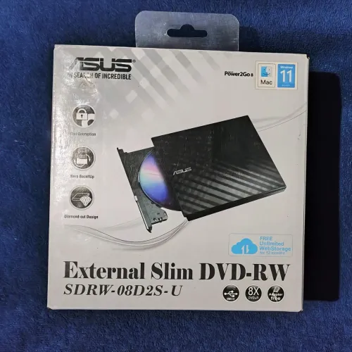 Leitor Gravador de Cd Dvd Externo Asus