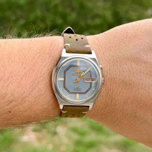 Orient 3 Estrelas Azul Vintage
