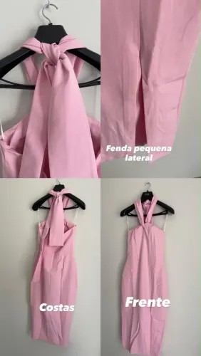 Vestido Curto Rosa Tamanho M