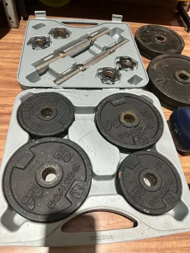 Kit de Halteres 20kg Corength / Domyos semi novo Academia / musculação em casa