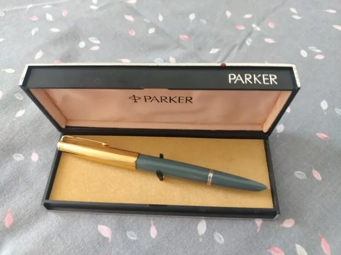 Rara Caneta Tinteiro Parker 51 Argentina Vintage Gold Cap - Sem Uso na Caixa
