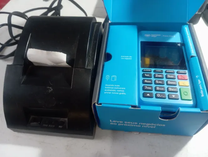 Impressora térmica e Máquina de Cartão pra Delivery,Comercio