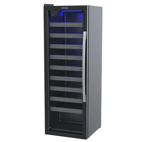 ADEGA VENAX PIUBELLA 200- 50 GARRAFAS - COR PRETA- 127V- PORTA INVERTIDA