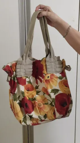 Bolsa Florida Ombro Mão Forrada c/ Divisórias