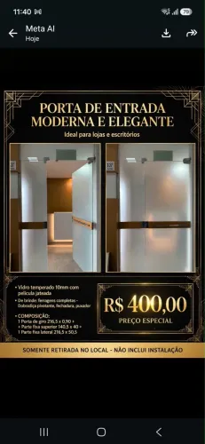 Porta vidro temperado