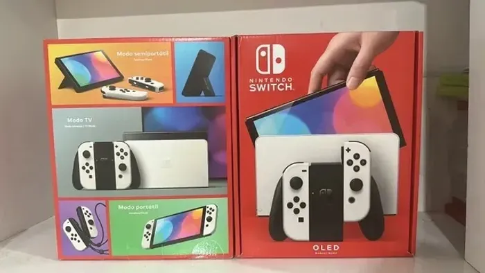 Nintendo switch oled desbloqueado seminovo Aceitamos usado como parte do pagamento