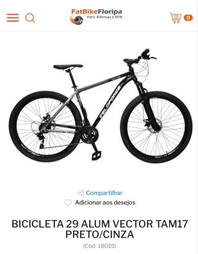 Bicicleta Aro 29 Veloforce Vector Alumínio TAM 17