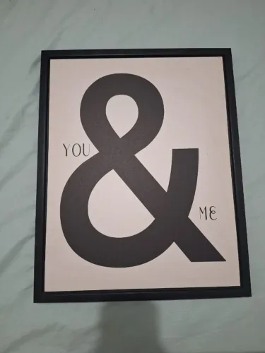 Quadro Decorativo You & Me com Moldura Preta | Estilo Moderno