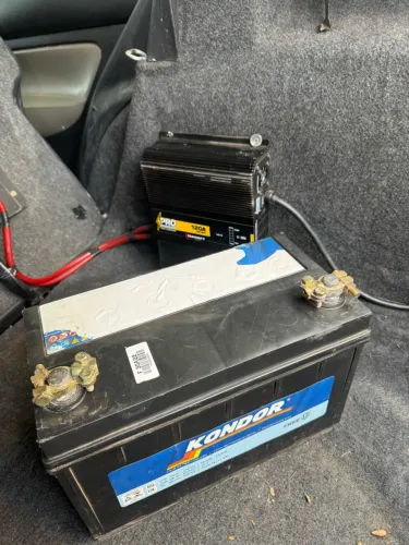 Bateria + Fonte 120amp 