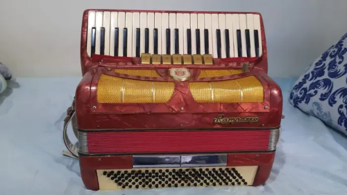 acordeon 120 baixos rampazzo afinado eletrificado FAVOR LER O ANUNCIO