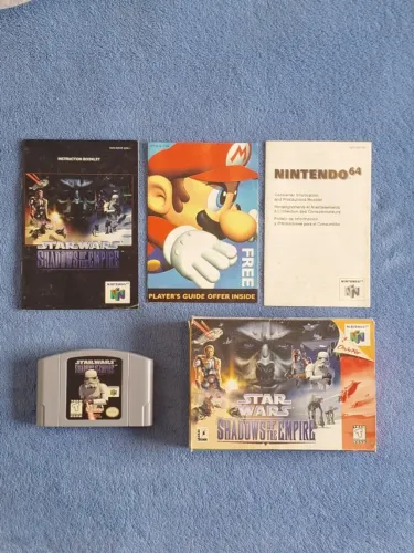 Star Wars Shadows of the Empire c/ Caixa e Manual - Nintendo 64 - Cartucho p/ Colecionador