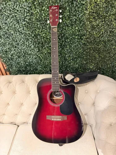 Violão Folk Hofma- elétrico - c/ capa